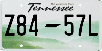 TN license plate Z8457L