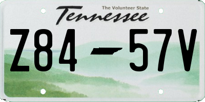 TN license plate Z8457V