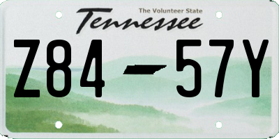 TN license plate Z8457Y