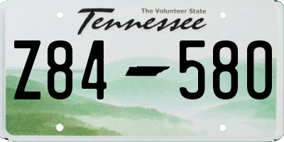 TN license plate Z8458O
