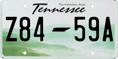 TN license plate Z8459A