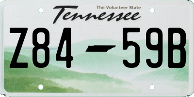 TN license plate Z8459B