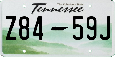 TN license plate Z8459J