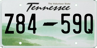 TN license plate Z8459Q