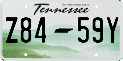 TN license plate Z8459Y