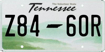 TN license plate Z8460R