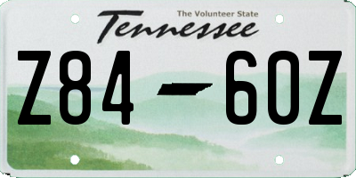 TN license plate Z8460Z