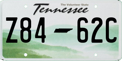 TN license plate Z8462C