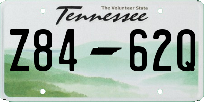 TN license plate Z8462Q