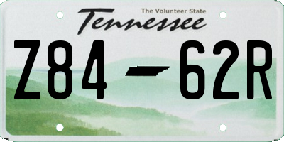 TN license plate Z8462R