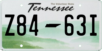 TN license plate Z8463I