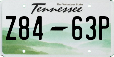 TN license plate Z8463P