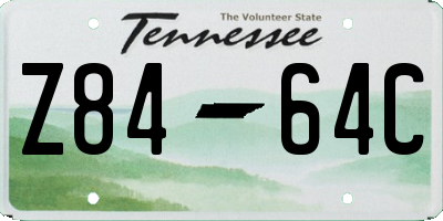 TN license plate Z8464C