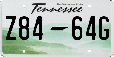 TN license plate Z8464G