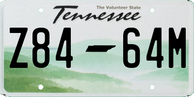 TN license plate Z8464M