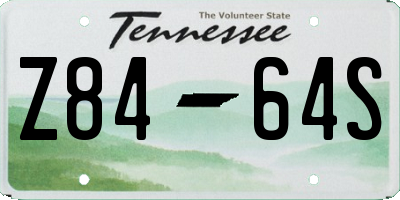 TN license plate Z8464S