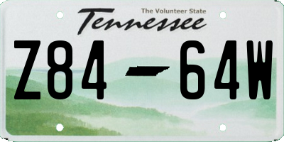 TN license plate Z8464W