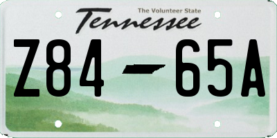 TN license plate Z8465A