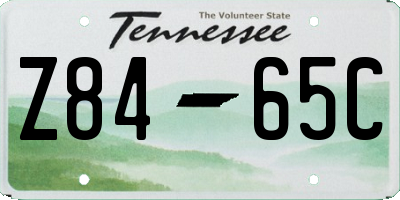 TN license plate Z8465C