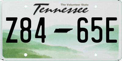 TN license plate Z8465E