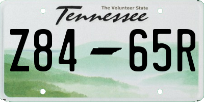 TN license plate Z8465R