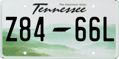 TN license plate Z8466L