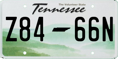 TN license plate Z8466N