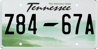 TN license plate Z8467A