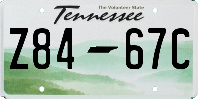 TN license plate Z8467C