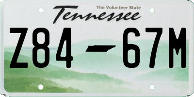 TN license plate Z8467M