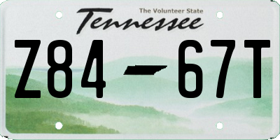 TN license plate Z8467T