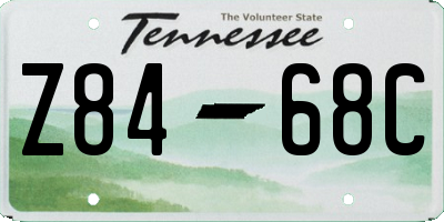 TN license plate Z8468C