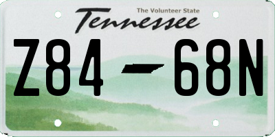 TN license plate Z8468N