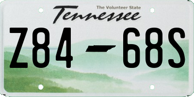 TN license plate Z8468S