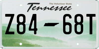 TN license plate Z8468T