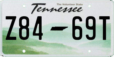 TN license plate Z8469T