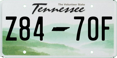 TN license plate Z8470F