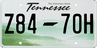 TN license plate Z8470H