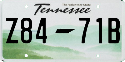 TN license plate Z8471B