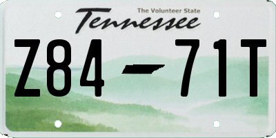 TN license plate Z8471T