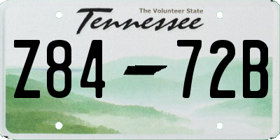 TN license plate Z8472B