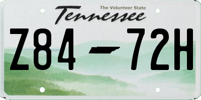 TN license plate Z8472H