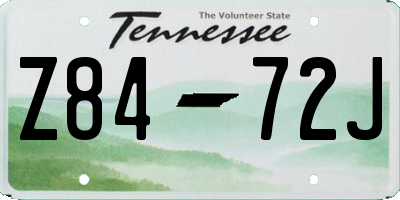 TN license plate Z8472J