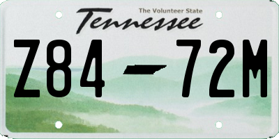 TN license plate Z8472M