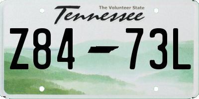 TN license plate Z8473L