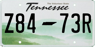 TN license plate Z8473R