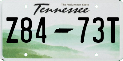 TN license plate Z8473T