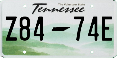 TN license plate Z8474E