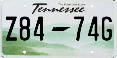 TN license plate Z8474G