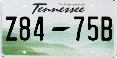 TN license plate Z8475B